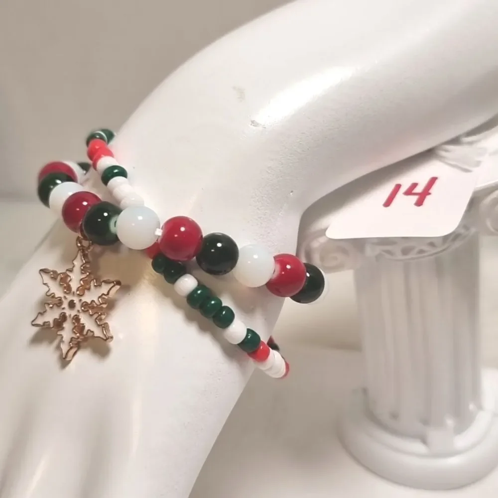 👋 CHRISTMAS STACKING 2 BRACELET SET charm adjustable | Mix And Match 3/$20
